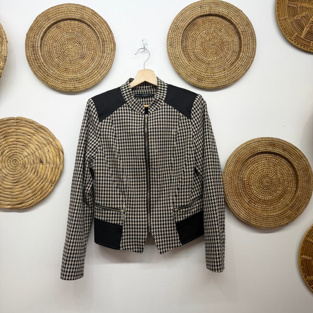 $170 White House Black Market Houndstooth Jacket 8